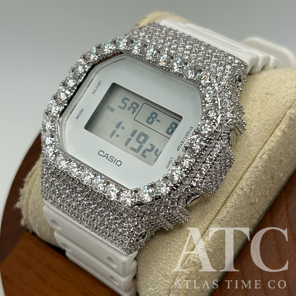 VVS1 Moissanite G-Shock DW-5600WW Watch - GRA CERTIFIED