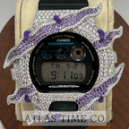 VVS1 Moissanite G-Shock ENAMEL SERIES (PURPLE) DW6900-1V Watch - GRA CERTIFIED
