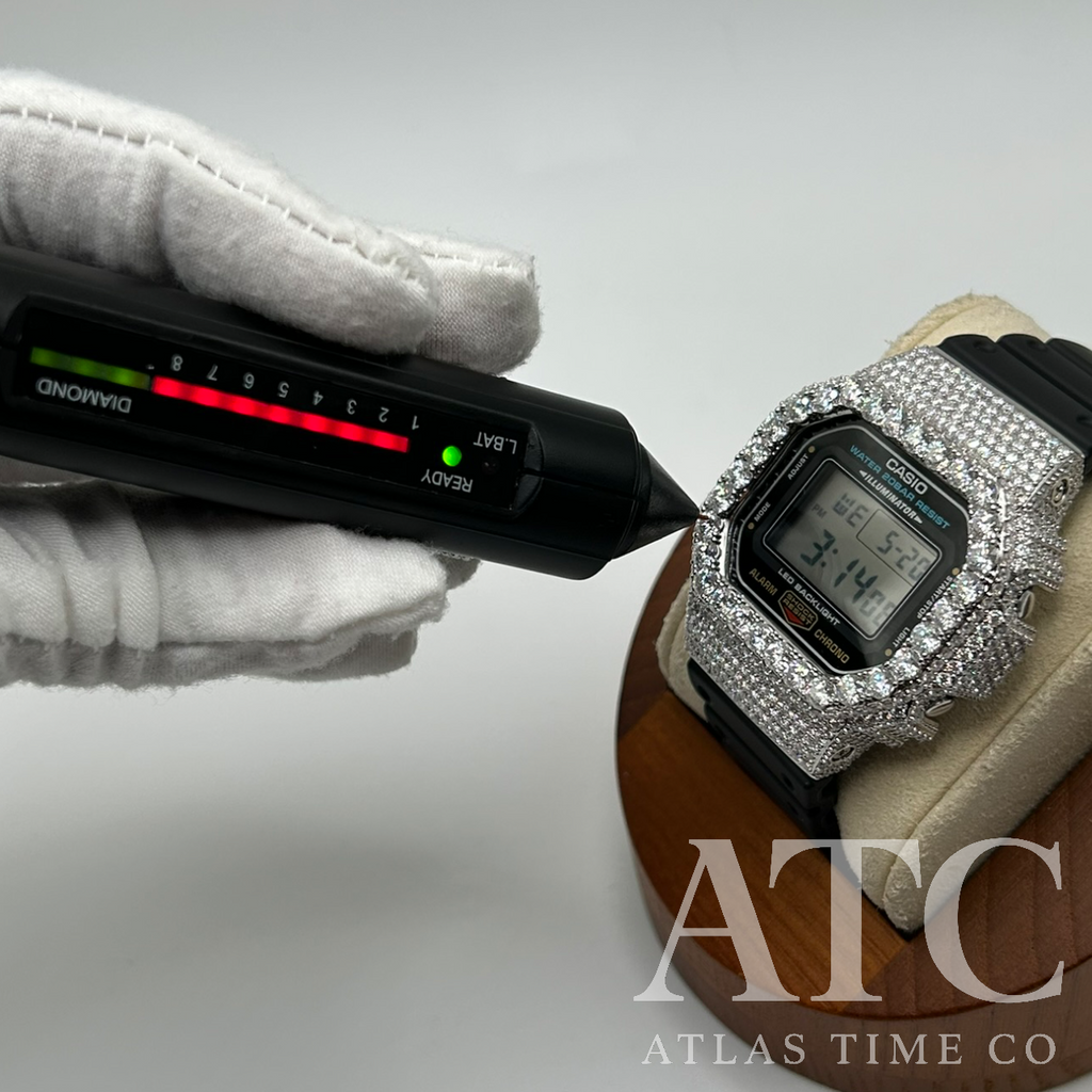 VVS1 Moissanite G-Shock DW-5600UE Watch - GRA CERTIFIED