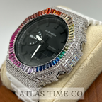 VVS1 Moissanite G-Shock GA-21007A Watch - GRA CERTIFIED - FULL BAGUETTE