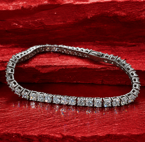5MM VVS1 Moissanite Tennis Bracelet GRA CERTIFIED - 316L Stainless Steel
