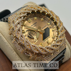 VVS1 Moissanite G-Shock GA-2100GB-1A Watch - GRA CERTIFIED