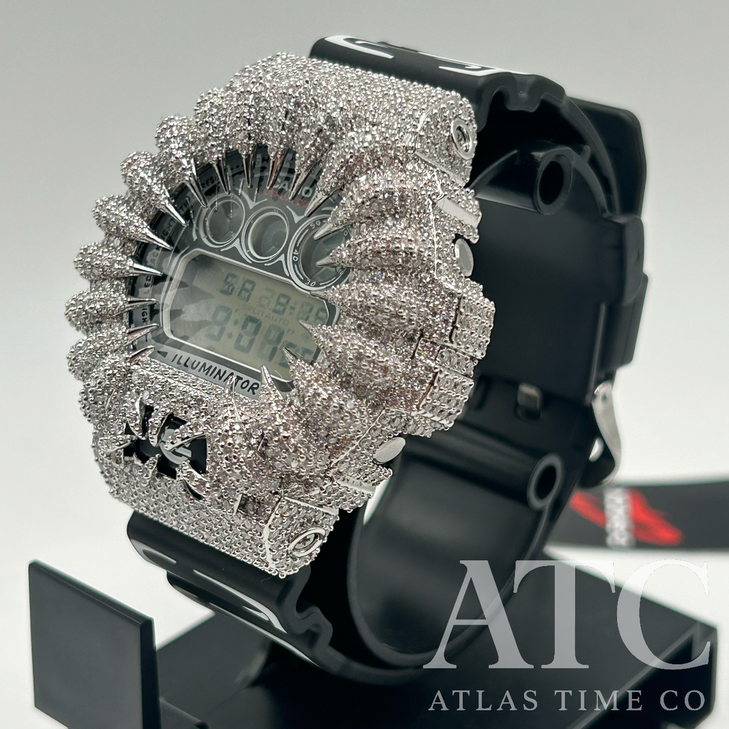 VVS1 Moissanite G-Shock X Joshua Vides DW6900JV-1 Watch - GRA CERTIFIED
