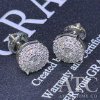 Round VVS1 8.5mm Moissanite Earrings GRA CERTIFIED - 925 Sterling Silver