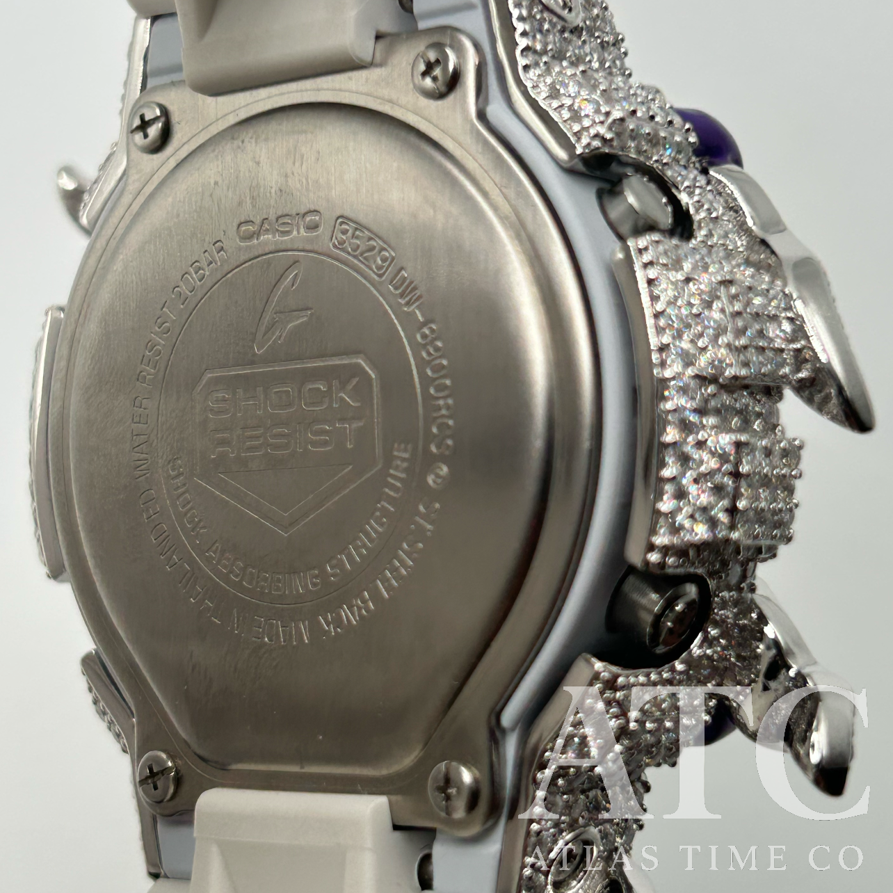 VVS1 Moissanite G-Shock DW6900RCS-7 Watch - GRA CERTIFIED