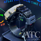 VVS1 Moissanite G-Shock GA-2100GB-1A Watch - GRA CERTIFIED