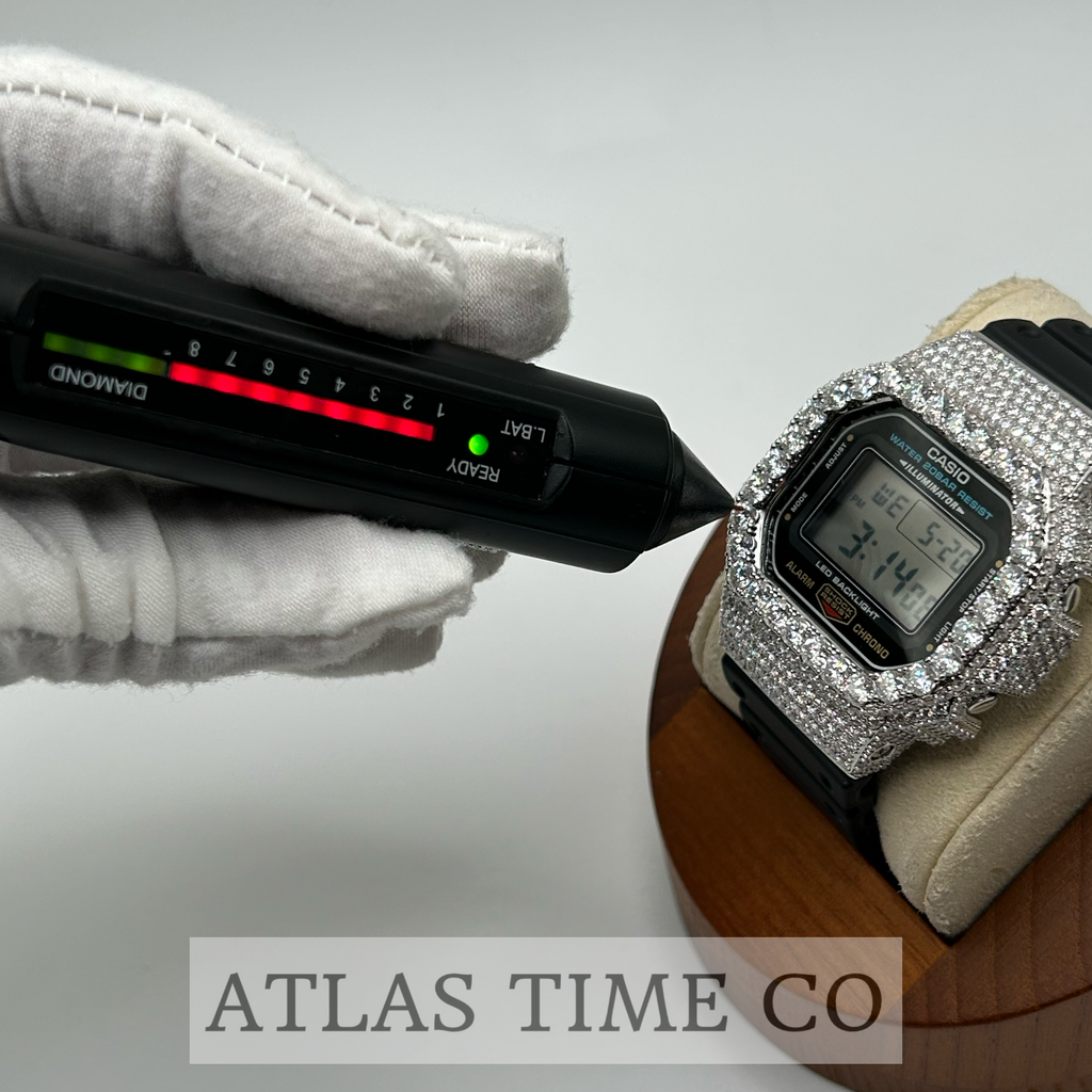 VVS1 Moissanite G-Shock DW-5600UE Watch - GRA CERTIFIED