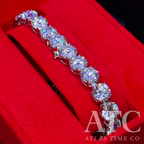 8MM VVS1 Moissanite Tennis Bracelet GRA CERTIFIED - 925 Sterling Silver