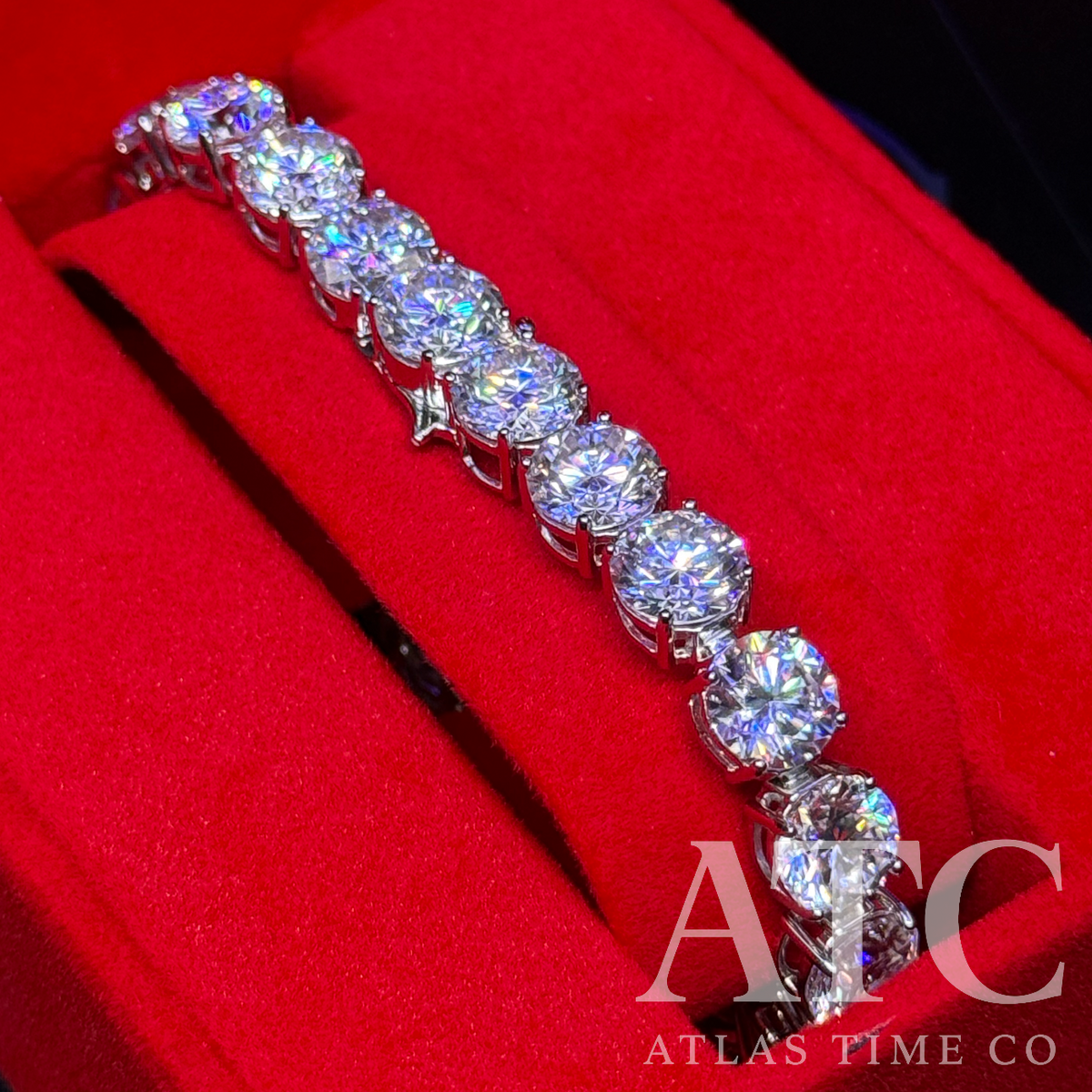 8MM VVS1 Moissanite Tennis Bracelet GRA CERTIFIED - 925 Sterling Silver