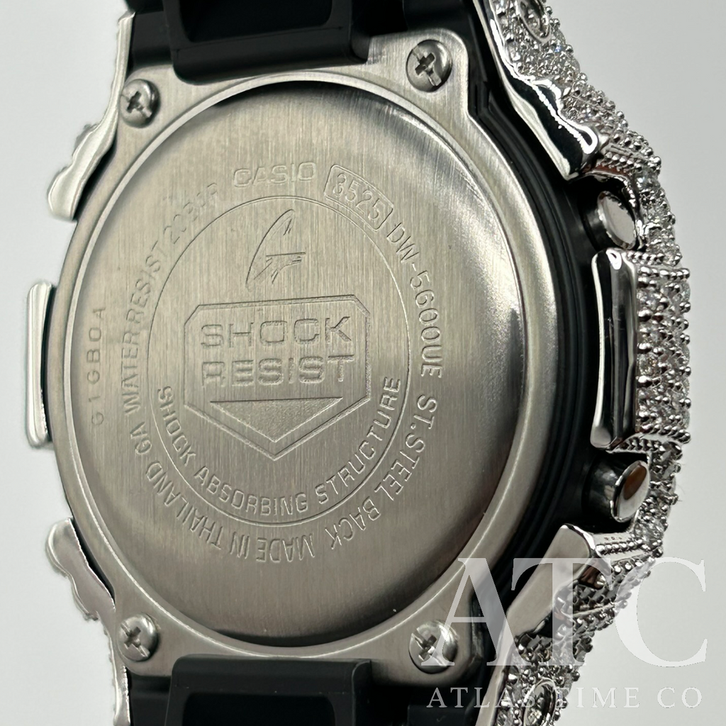 VVS1 Moissanite G-Shock DW-5600UE Watch - GRA CERTIFIED