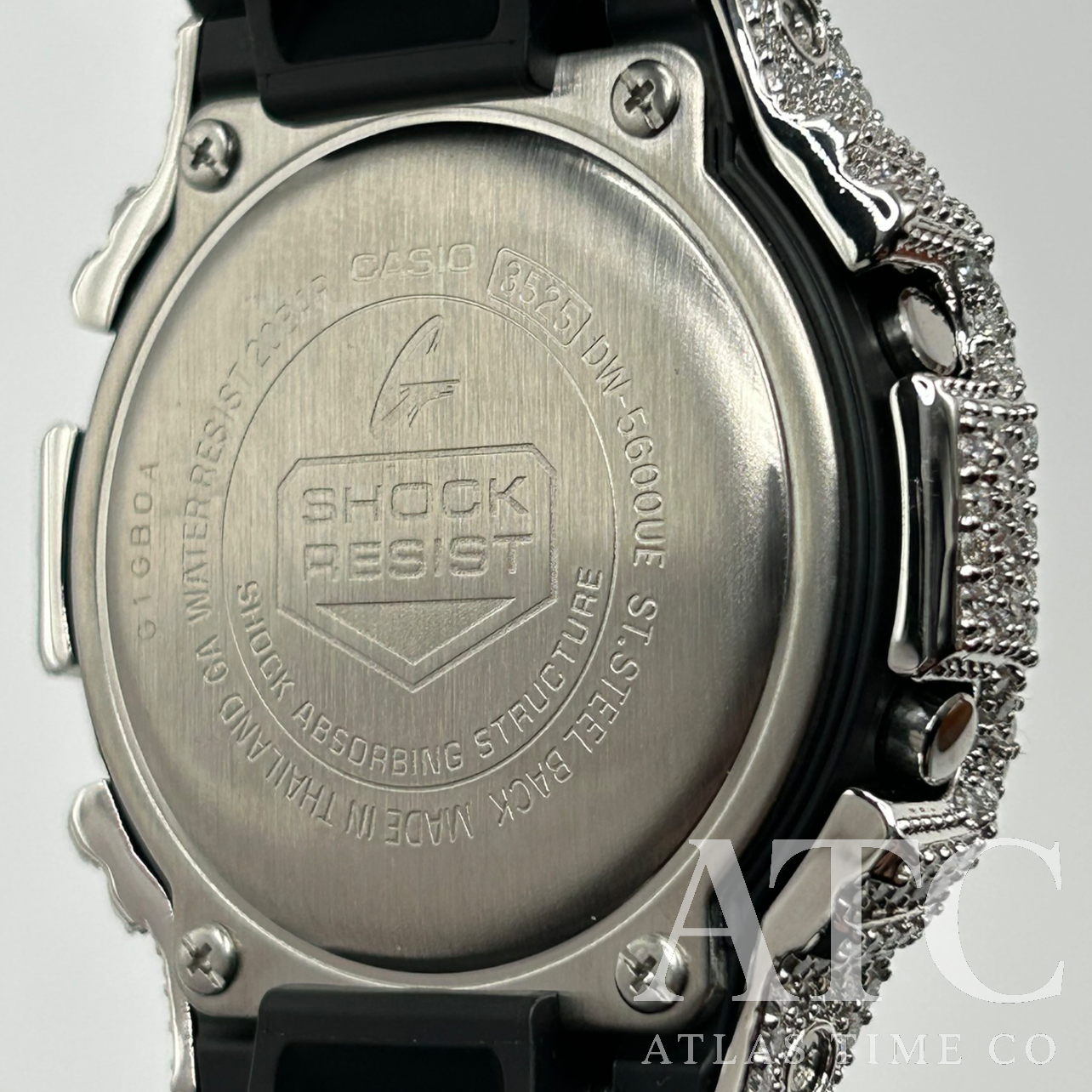 VVS1 Moissanite G-Shock DW-5600UE Watch - GRA CERTIFIED