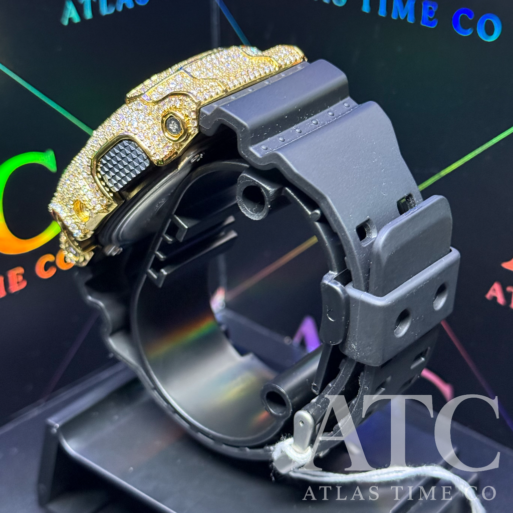 VVS1 Moissanite G-Shock GA-100MB-1ACR Watch - GRA CERTIFIED