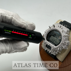 VVS1 Moissanite G-Shock Spikes DW6900-1V Watch - GRA CERTIFIED