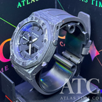 Forged Carbon Fiber G-Shock GA-2100-7A Custom Watch (Black)