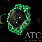 Forged Carbon Fiber G-Shock GA-2100-7A Custom Watch (Black)