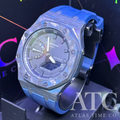 Forged Carbon Fiber G-Shock GA-2100-7A Custom Watch (Navy Blue)