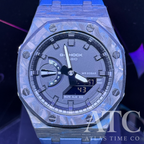 Forged Carbon Fiber G-Shock GA-2100-7A Custom Watch (Navy Blue)