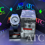 Forged Carbon Fiber G-Shock GA-2100-7A Custom Watch (Navy Blue)