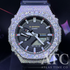 VVS1 Moissanite G-Shock GA-2100-RL Watch - GRA CERTIFIED