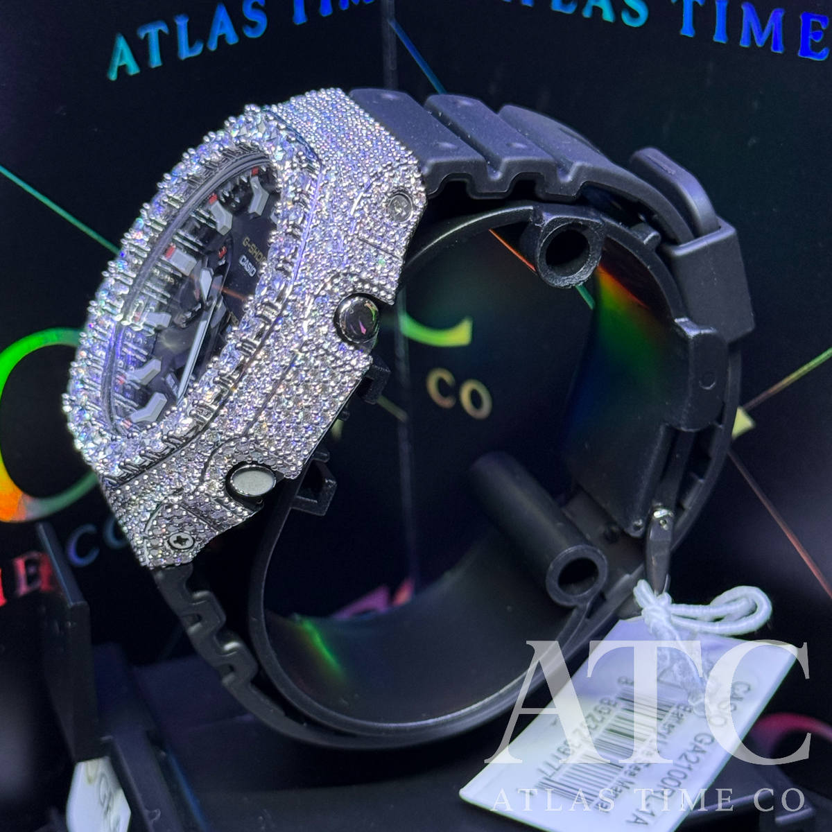 VVS1 Moissanite G-Shock GA-2100-RL Watch - GRA CERTIFIED