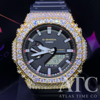 VVS1 Moissanite G-Shock GA-2100-RL Watch - GRA CERTIFIED