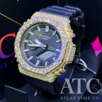 VVS1 Moissanite G-Shock GA-2100-RL Watch - GRA CERTIFIED