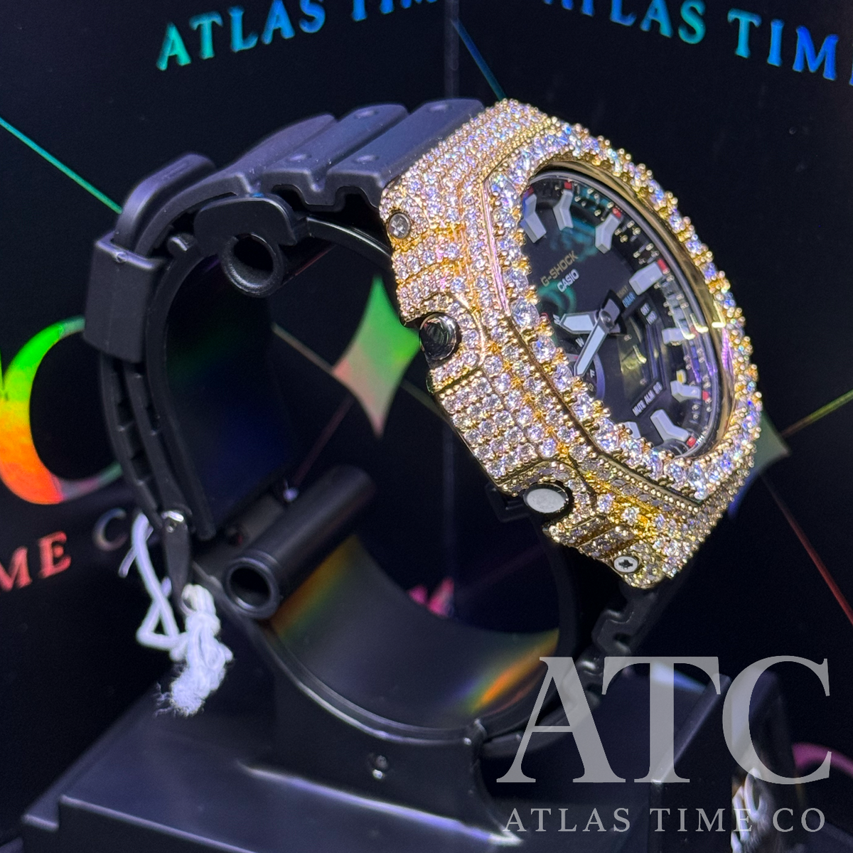 VVS1 Moissanite G-Shock GA-2100-RL Watch - GRA CERTIFIED