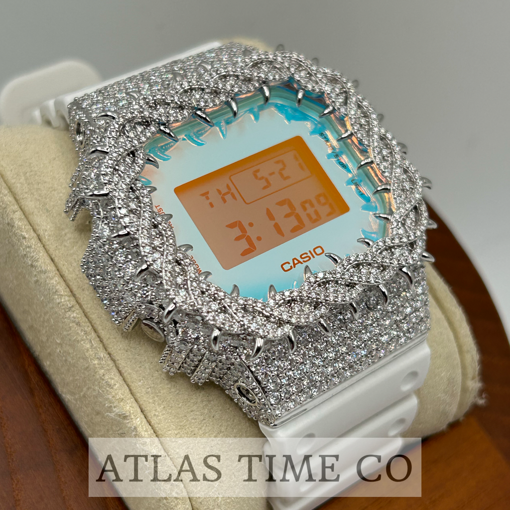 VVS1 Moissanite G-Shock DW-5600TL-7 Watch - GRA CERTIFIED