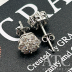 Honeycomb VVS1 Moissanite 7.6mm Earrings GRA CERTIFIED - 925 Sterling Silver