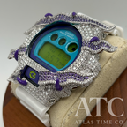VVS1 Moissanite G-Shock DW6900RCS-7 Watch - GRA CERTIFIED