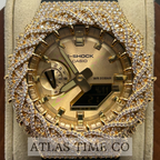 VVS1 Moissanite G-Shock GA-2100GB-1A Watch - GRA CERTIFIED