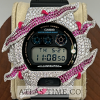 VVS1 Moissanite G-Shock ENAMEL SERIES (PINK) DW6900-1V Watch - GRA CERTIFIED
