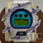 VVS1 Moissanite G-Shock DW6900RCS-7 Watch - GRA CERTIFIED