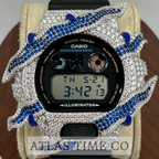 VVS1 Moissanite G-Shock ENAMEL SERIES (BLUE) DW6900-1V Watch - GRA CERTIFIED