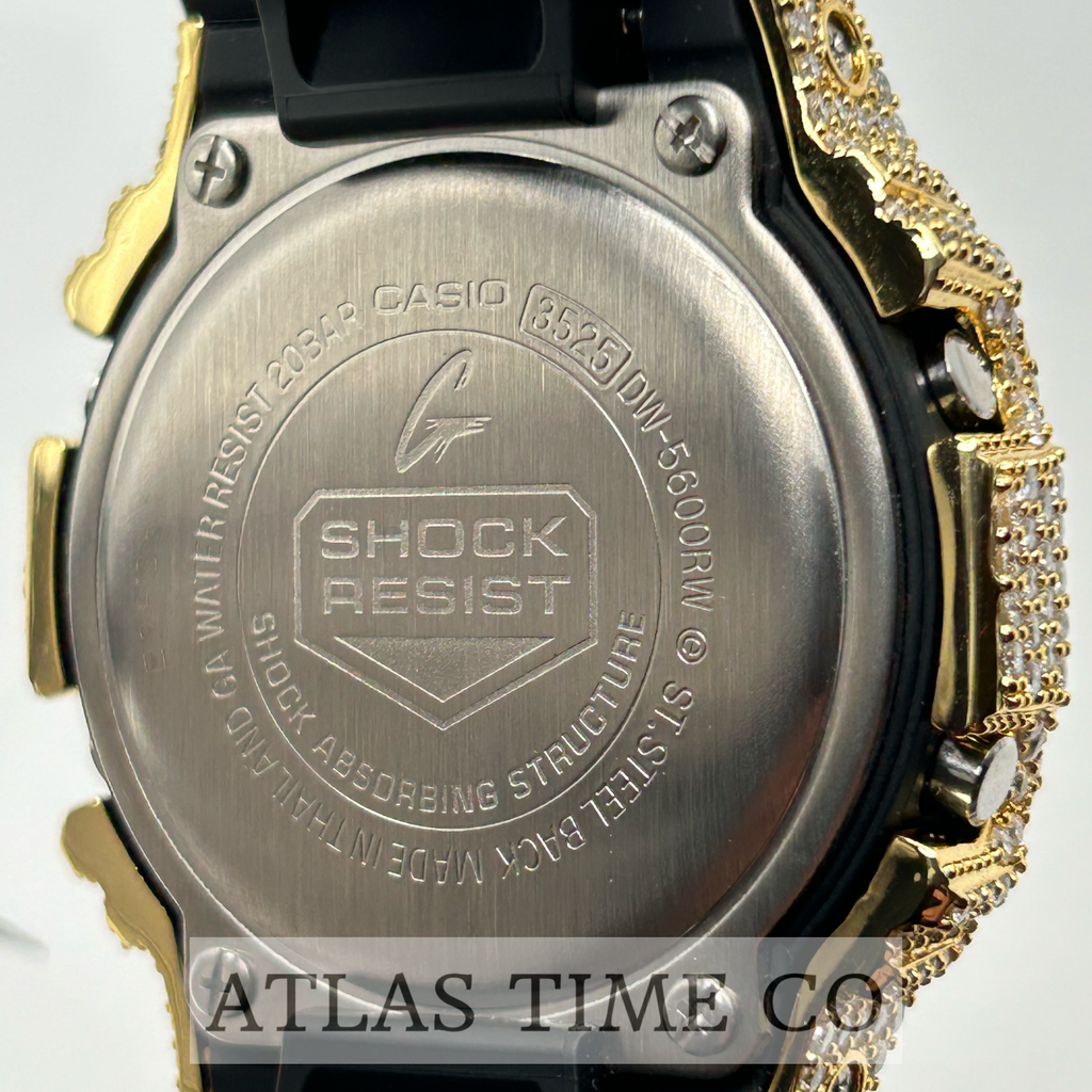 VVS1 Moissanite G-Shock DW-5600RW-1 Watch - GRA CERTIFIED