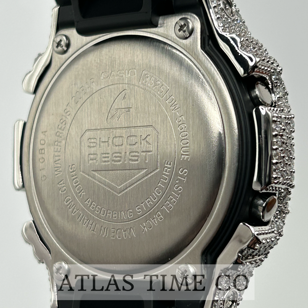 VVS1 Moissanite G-Shock DW-5600UE Watch - GRA CERTIFIED