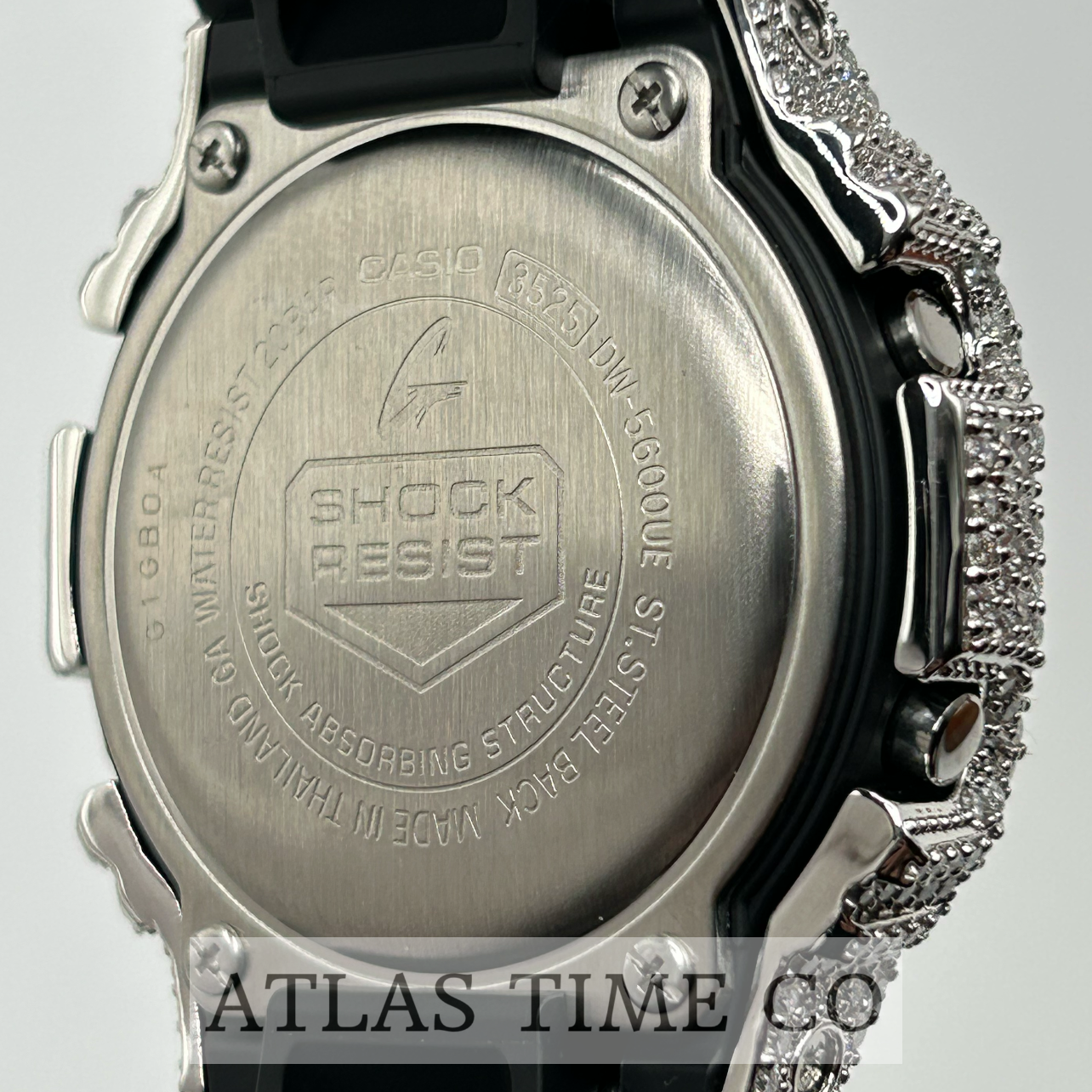 VVS1 Moissanite G-Shock DW-5600UE Watch - GRA CERTIFIED