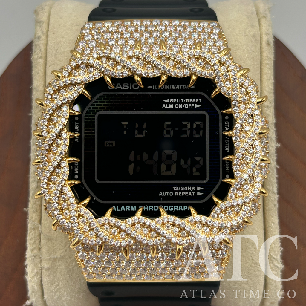 VVS1 Moissanite G-Shock DW-5600RW-1 Watch - GRA CERTIFIED