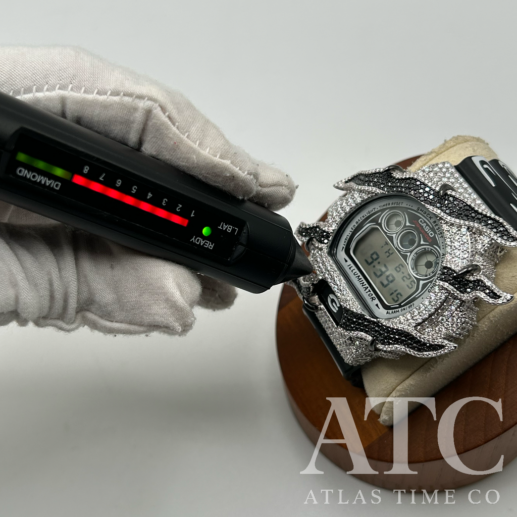 VVS1 Moissanite G-Shock X Joshua Vides DW6900JV-1 Watch - GRA CERTIFIED