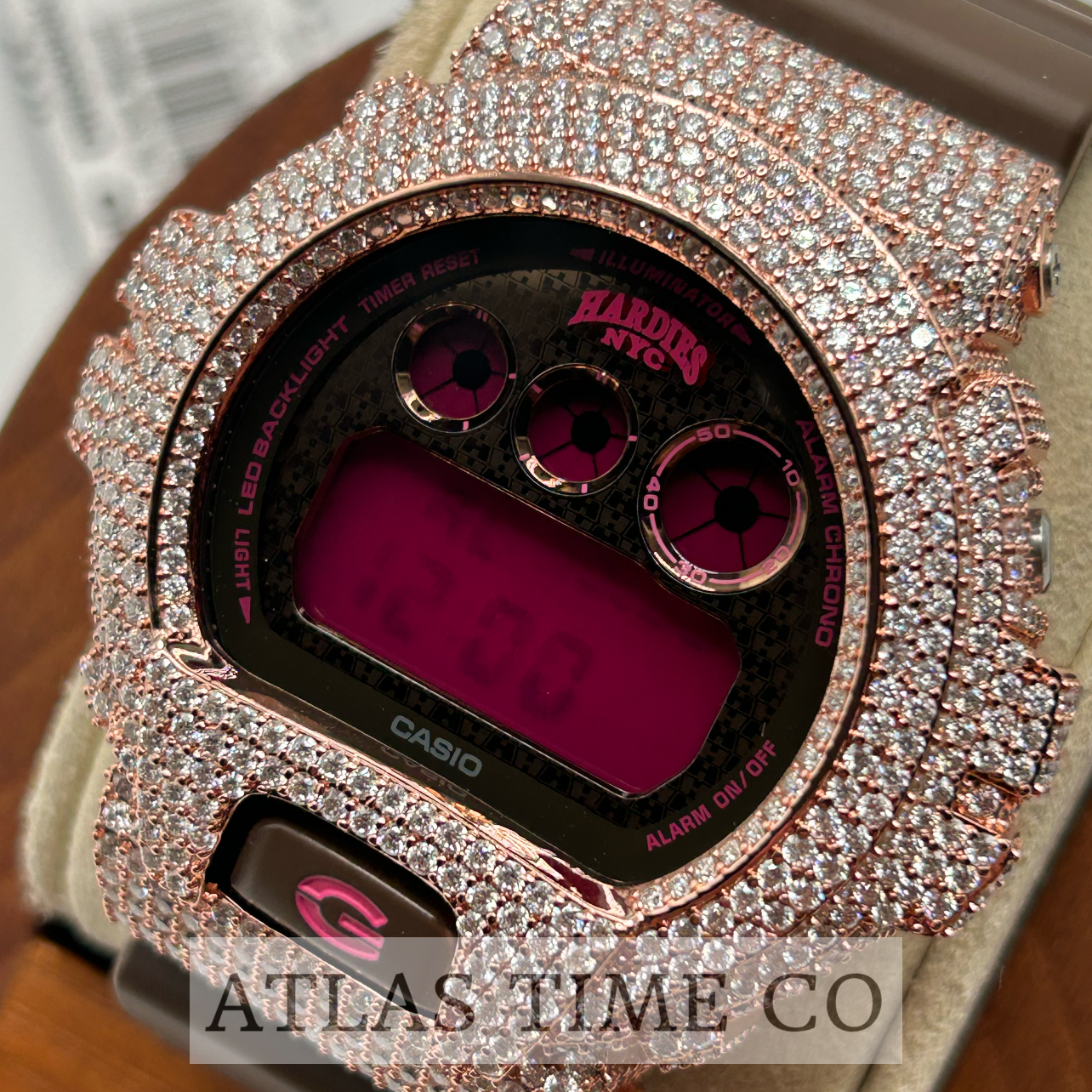 VVS1 Moissanite G-Shock DW6900HH-5 Hardies NYC Special Edition Watch - GRA CERTIFIED