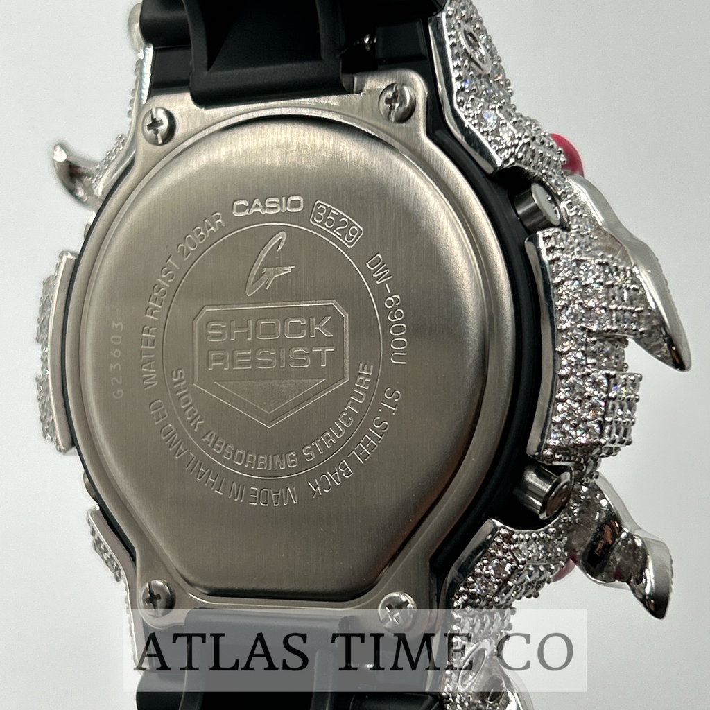 VVS1 Moissanite G-Shock ENAMEL SERIES (PINK) DW6900-1V Watch - GRA CERTIFIED