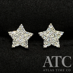 Star VVS1 10mm Moissanite Earrings GRA CERTIFIED - 925 Sterling Silver