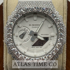 VVS1 Moissanite G-Shock GA-21007A7CR Watch - GRA CERTIFIED