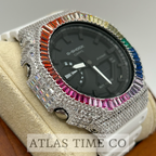 VVS1 Moissanite G-Shock GA-21007A Watch - GRA CERTIFIED - FULL BAGUETTE
