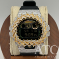 VVS1 Moissanite G-Shock DW6900CF-1 Watch - GRA CERTIFIED