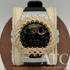 VVS1 Moissanite G-Shock DW6900CF-1 Watch - GRA CERTIFIED