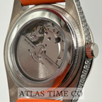 VVS1 Moissanite Ghost Series Stainless Steel Mechanical Watch - GRA CERTIFIED (Silver/Orange)