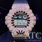 VVS1 Moissanite G-Shock DW6900-1V Watch - GRA CERTIFIED