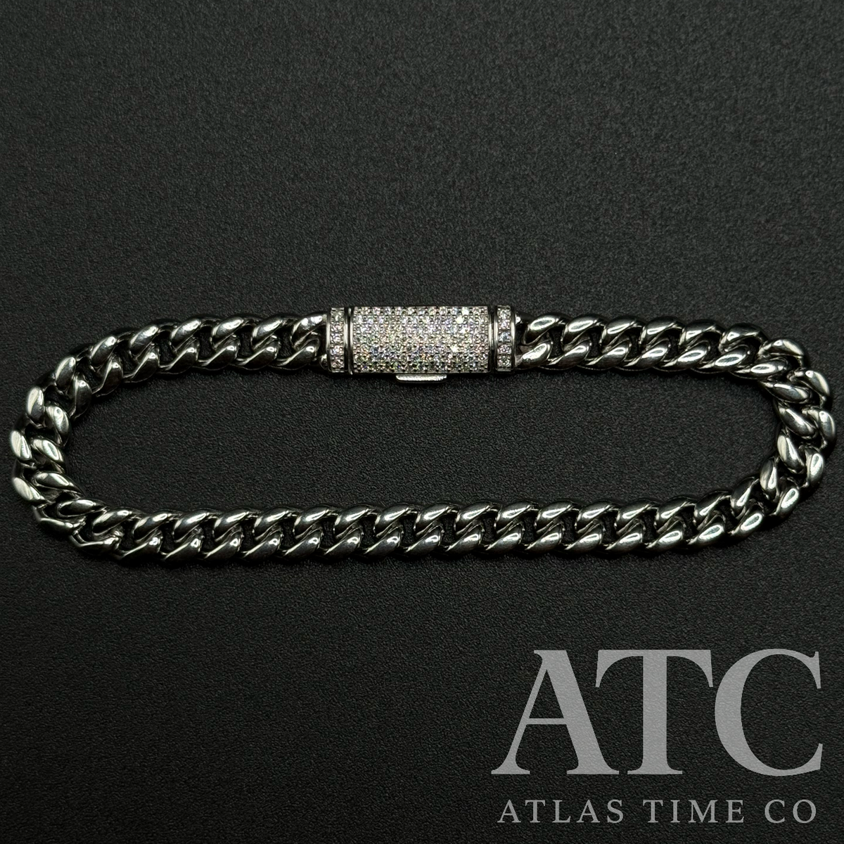 6MM VVS1 Moissanite Cuban Link Bracelet GRA CERTIFIED - 316L Stainless Steel