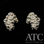 Nugget VVS1 Moissanite 12mm Earrings GRA CERTIFIED - 925 Sterling Silver